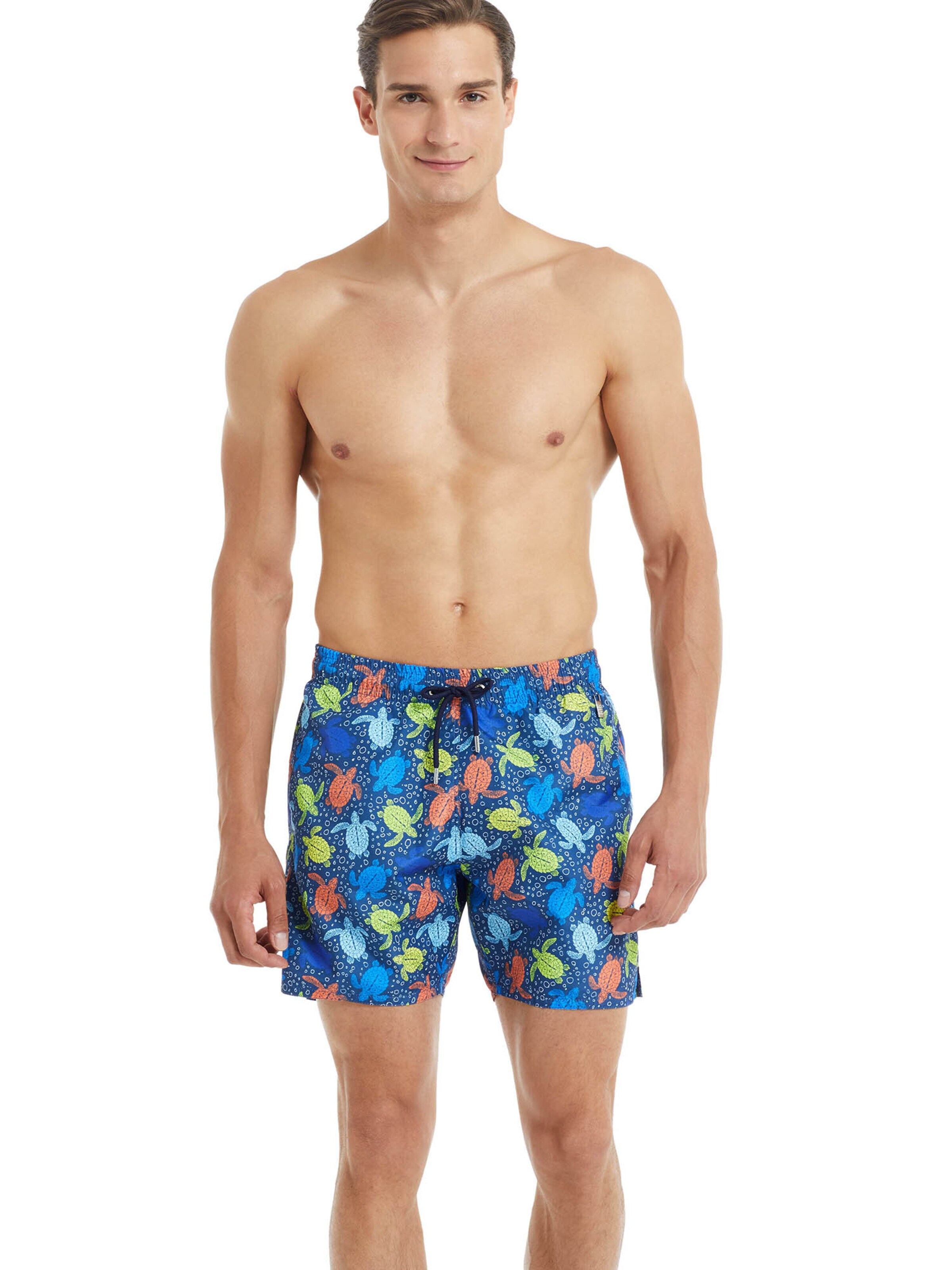 Blackspade Swimming shorts ' Summer Prints ' in Blue: front