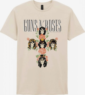 GUNS N' ROSES Koszulka 'Guns N´Roses Rose Cross T-Shirt' w kolorze biały: przód