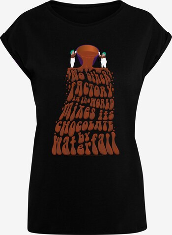 T-shirt 'Willy Wonka - Chocolate Waterfall' ABSOLUTE CULT en noir : devant