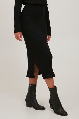 PULZ Jeans Skirt 'PZSARA' in Black: front
