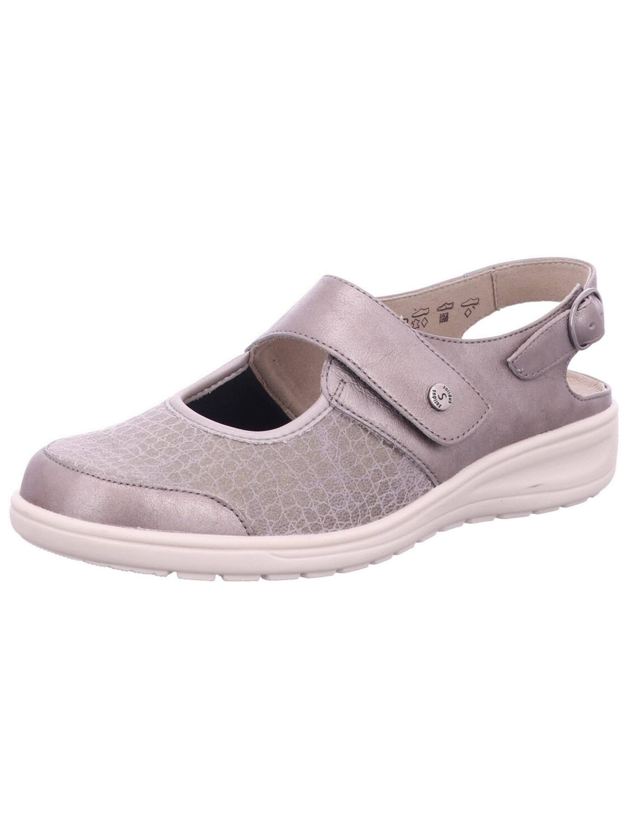 SOLIDUS Sandaal 'Sandalette Damen 27500 40169 Echtleder in beige' in Beige: voorkant