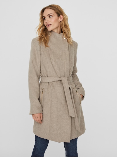 VERO MODA Between-Seasons Coat in Cream, View model