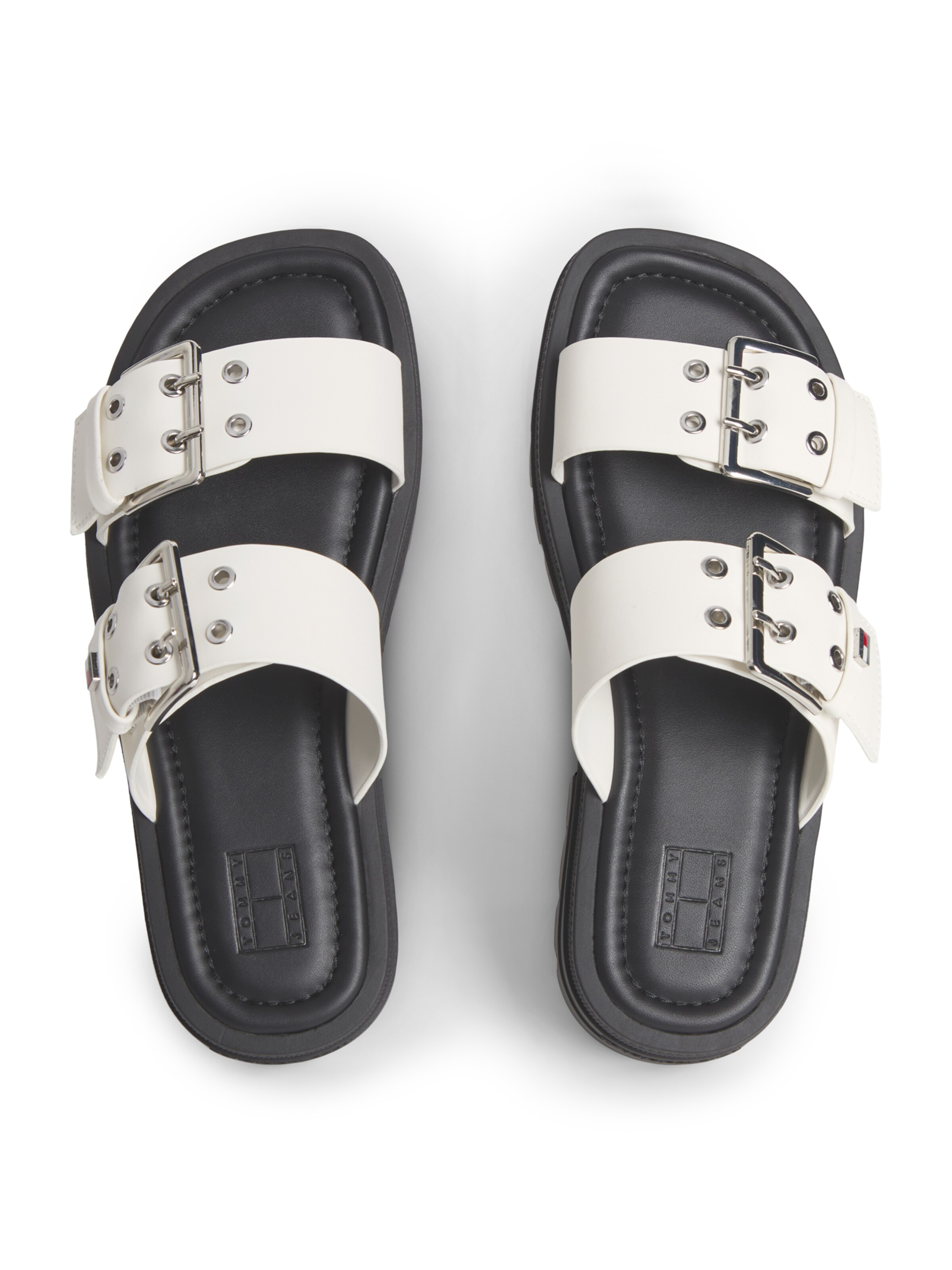 Saboți de la Tommy Jeans pe alb