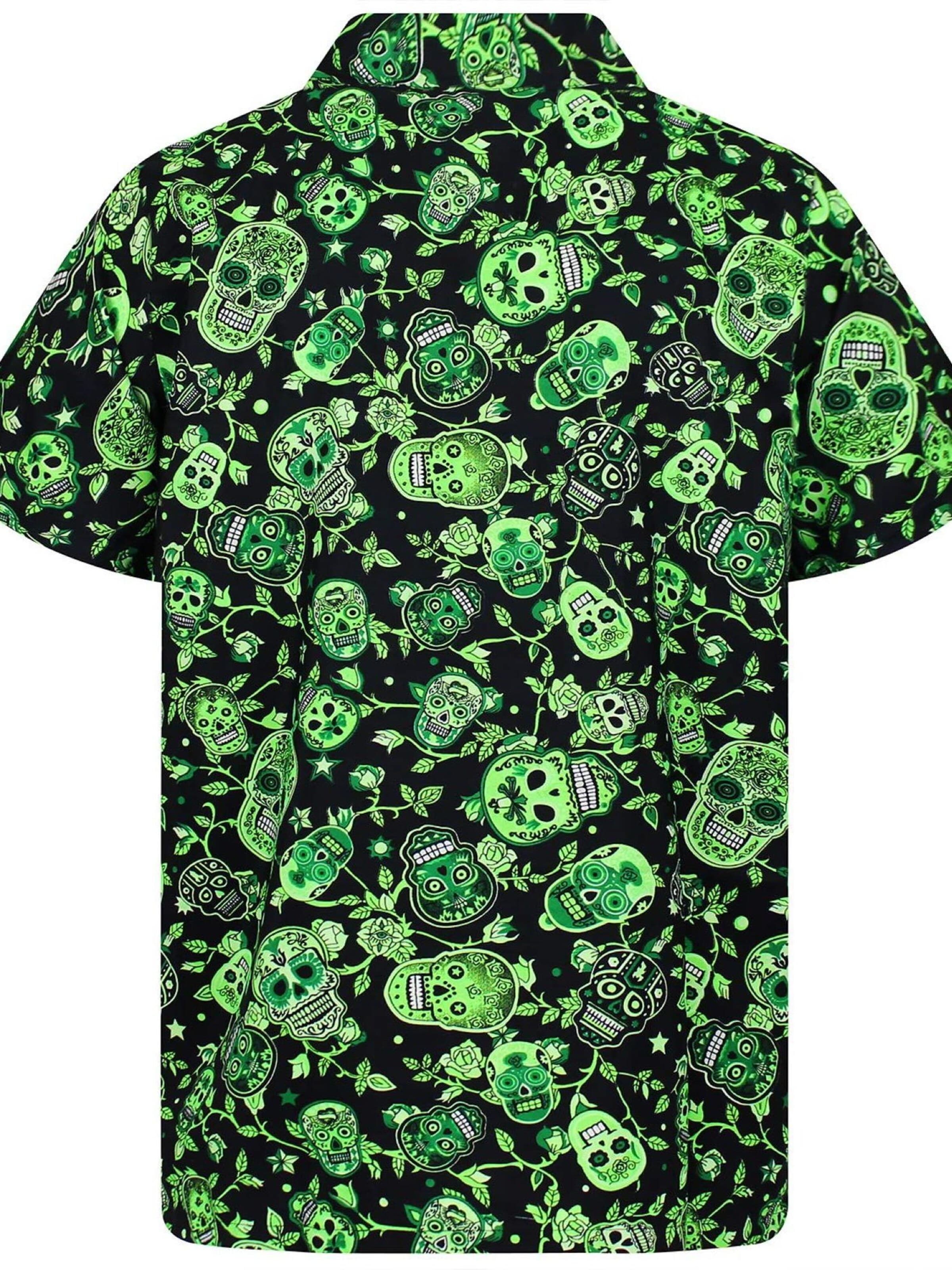 T-Shirt 'Skull' King Kameha en vert