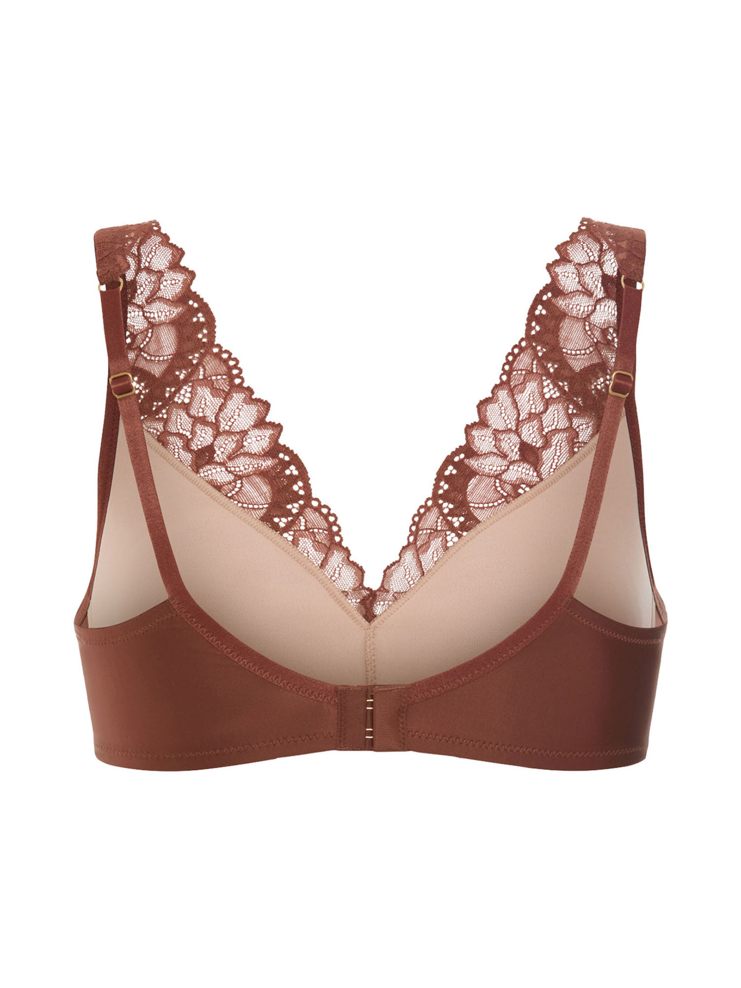 Hanro T-shirt Bra ' Azelia ' in Brown