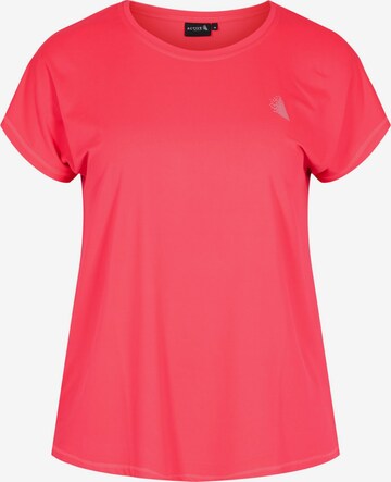 Active by Zizzi Funktionsshirt 'ABASIC' in Pink: predná strana