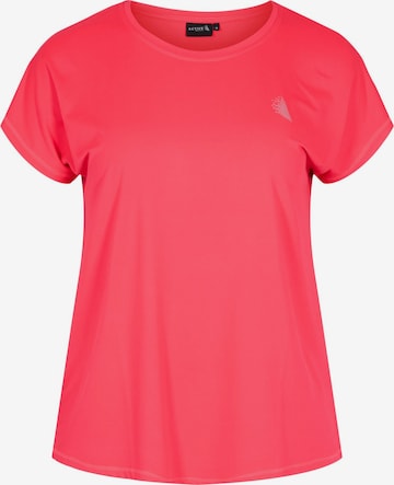 Active by Zizzi Performance Shirt 'ABASIC' in Pink: front