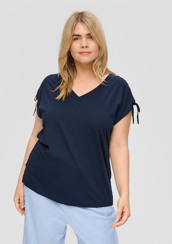 s.Oliver Red Label Plus Blouse in Blauw: voorkant