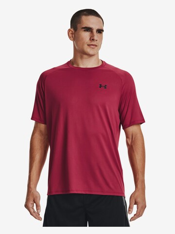 UNDER ARMOUR Regular Fit Funksjonsskjorte 'Tech 2.0' i rød: forside