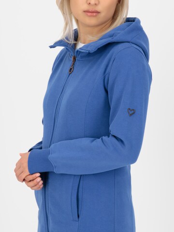 Alife and Kickin Zip-Up Hoodie 'Bernadette' in Blue