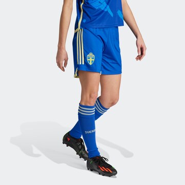 ADIDAS PERFORMANCE Loosefit Sportbroek 'Schweden Frauenteam 23' in Blauw: voorkant