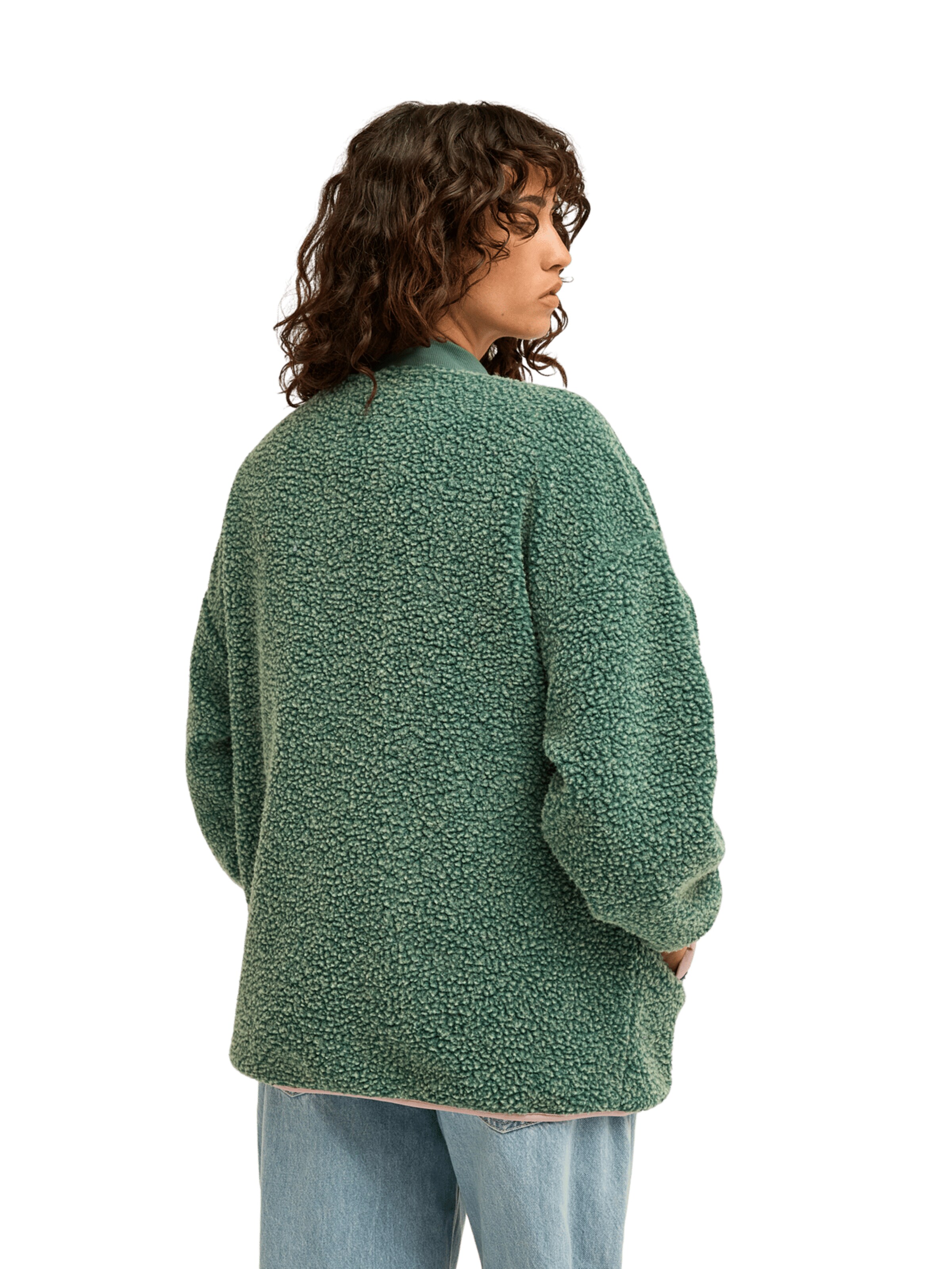 Sherpa Fleecejacke in Grün