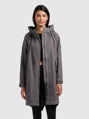Parka mi-saison 'Freya' khujo en gris : devant