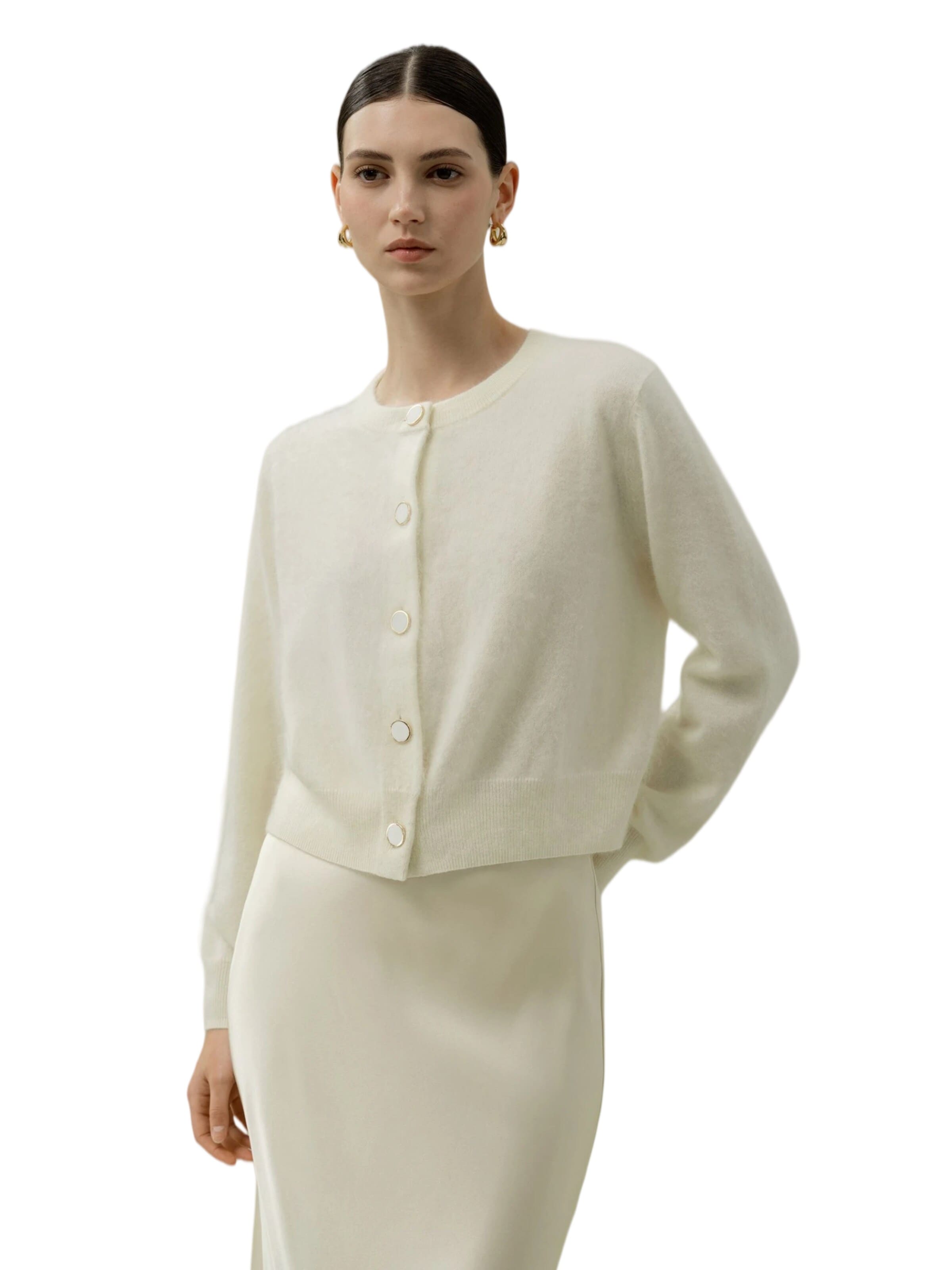 Lilysilk - Cárdigan 'Ultraweicher Cardigan aus gebürstetem Kaschmir' en blanco