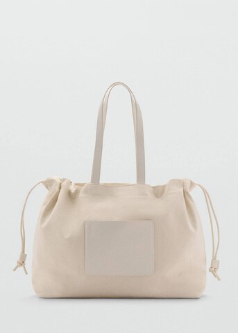 MANGO Handtasche in Beige
