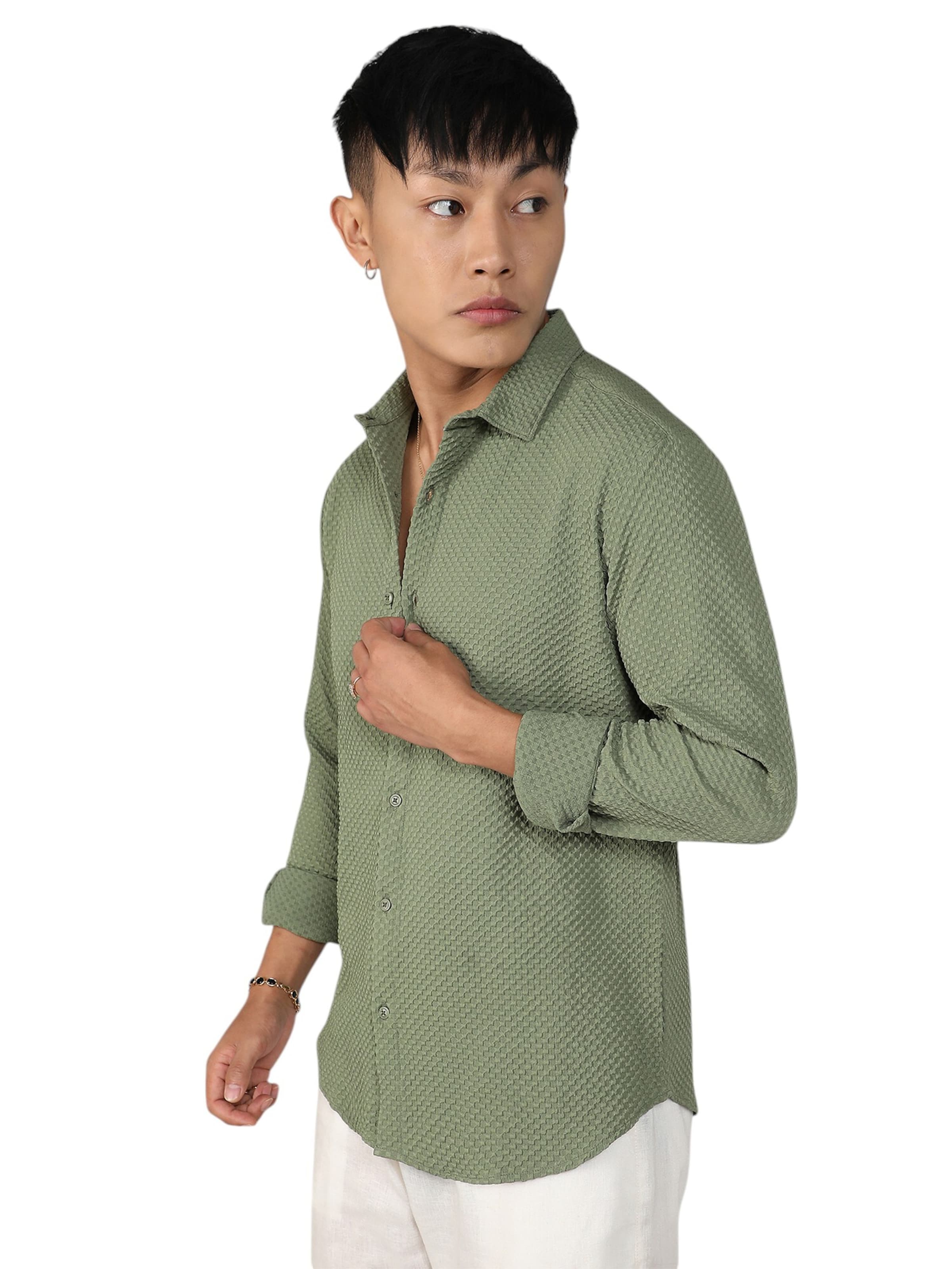 Regular fit Camicia 'Taletta' di Campus Sutra in verde