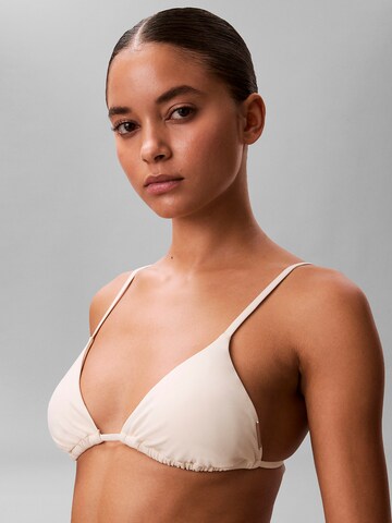 Calvin Klein Swimwear Triangel Bikinitop 'Essentials' in Beige