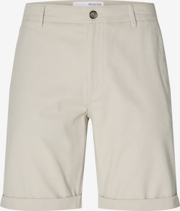 Coupe slim Pantalon chino 'Luton' SELECTED HOMME en beige : devant