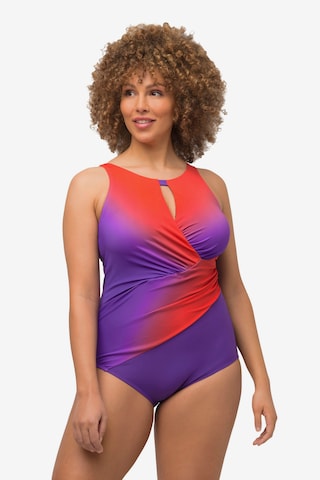Ulla Popken Swimsuit in Purple: front