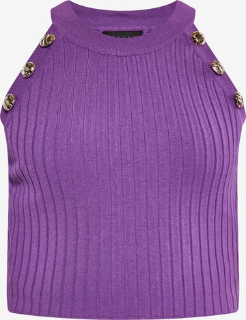 NAEMI Knitted Top in Purple: front