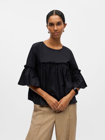 OBJECT Blus i svart: framsida