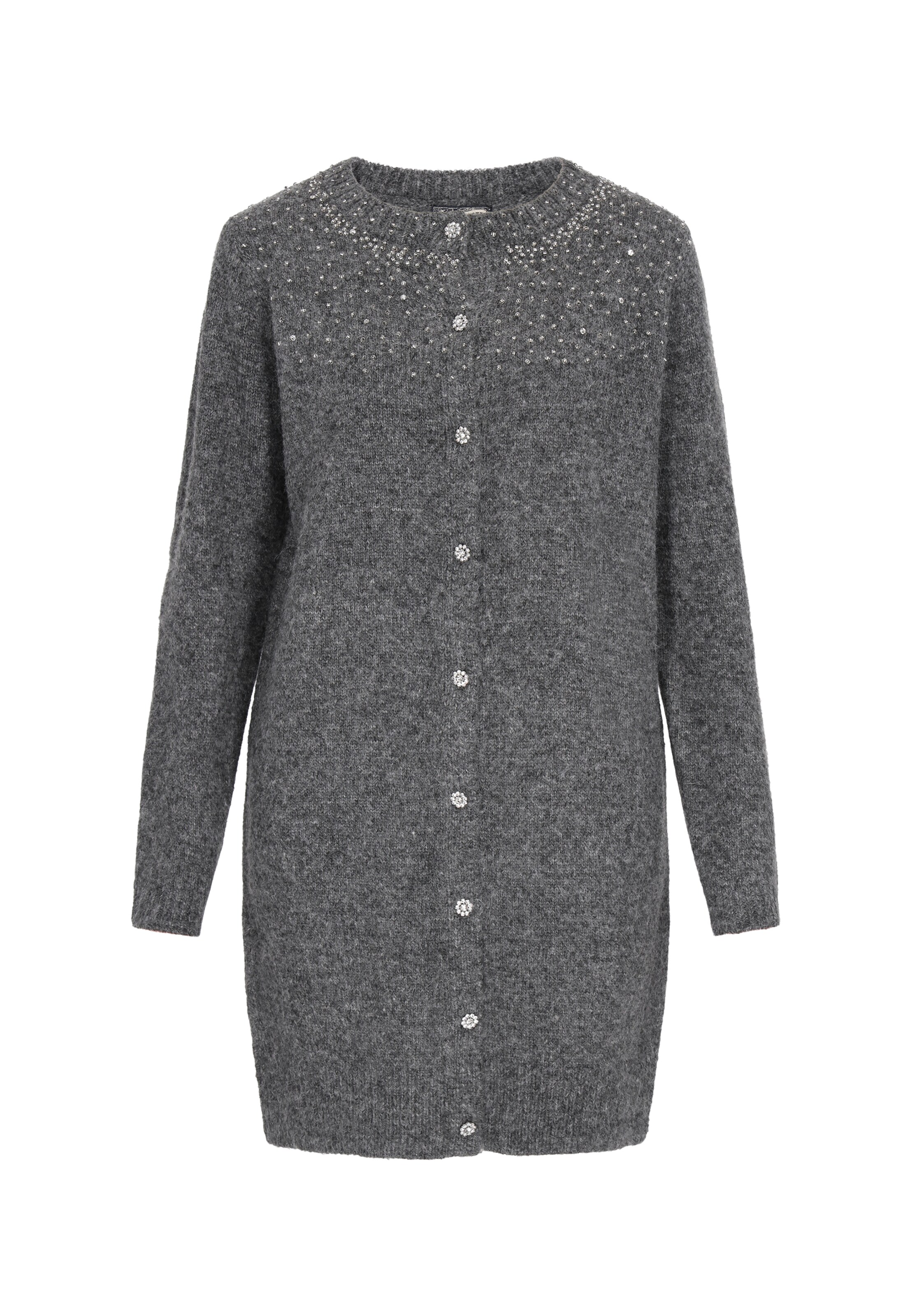 DreiMaster Vintage - Casaco de malha em cinzento: frente