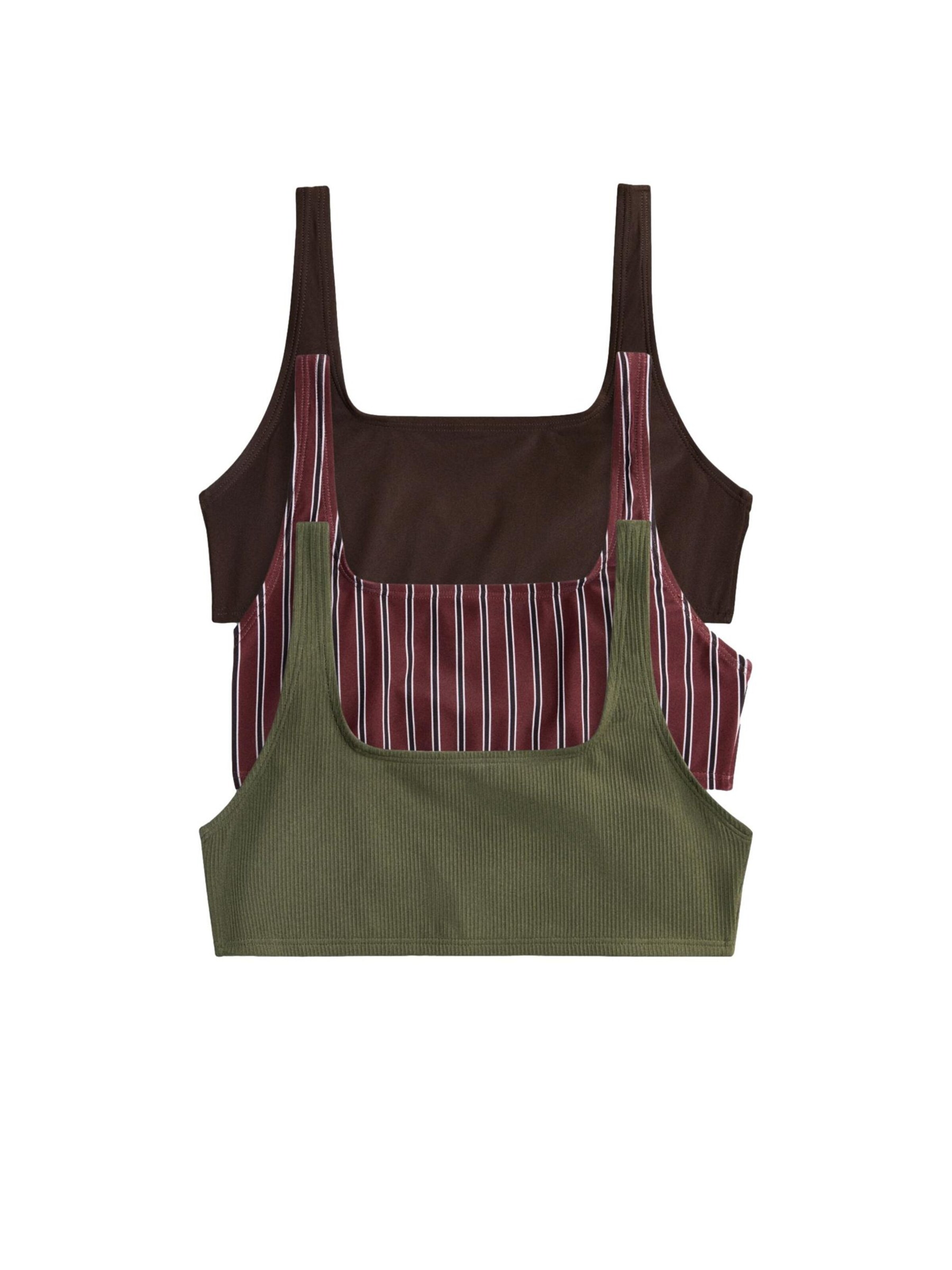 Hauts de bikini The Set en marron : devant