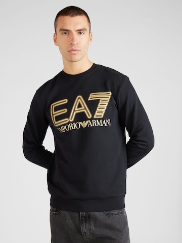 EA7 Emporio Armani Sweatshirt i svart: framsida