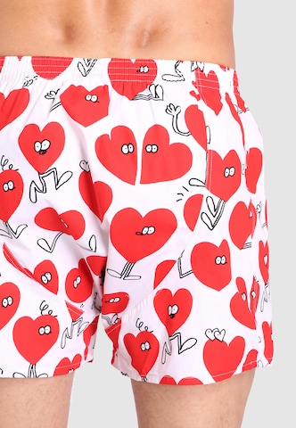 Lousy Livin Boxer shorts 'Rose & Valentines' in Red