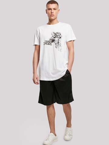 Maglietta 'Marvel Avengers Iron Man Mono Line' di F4NT4STIC in bianco
