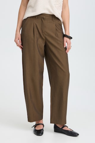 b.young - Tapered Pantalón plisado 'DANTA' en marrón: frente