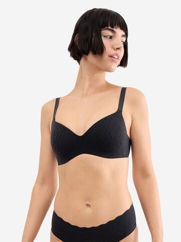 SLOGGI T-Shirt T-Shirt-BH ' Blue ZERO Feel Bliss THE UP ' in Schwarz: Vorderseite