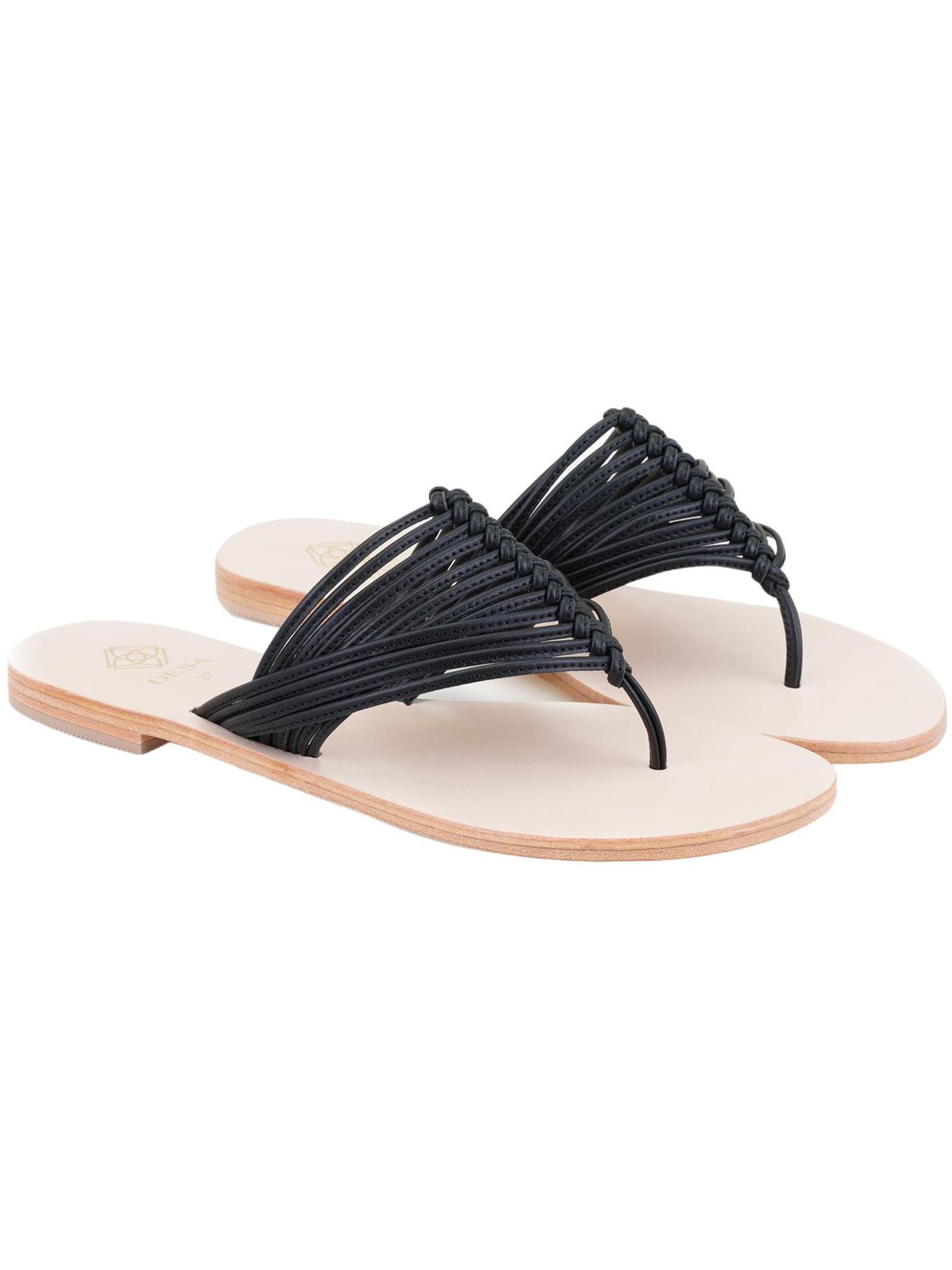 Desa T-bar sandals 'Hausschuhe' in Black