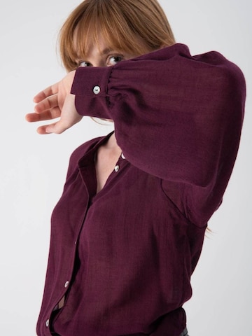 MND Bluse 'Mandarin collar'‌‌‌‌‌‌‌ in Rot