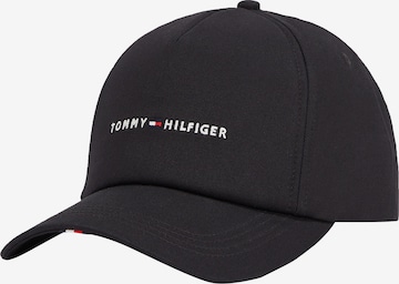 TOMMY HILFIGER Cap 'FOUNDATION' in Black: front