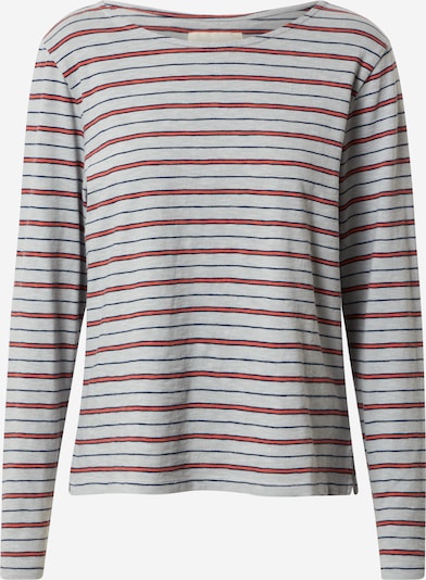 Folk T-Shirt in blau / grau / rot, Produktansicht