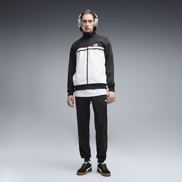 PUMA Trainingspak in Zwart: voorkant