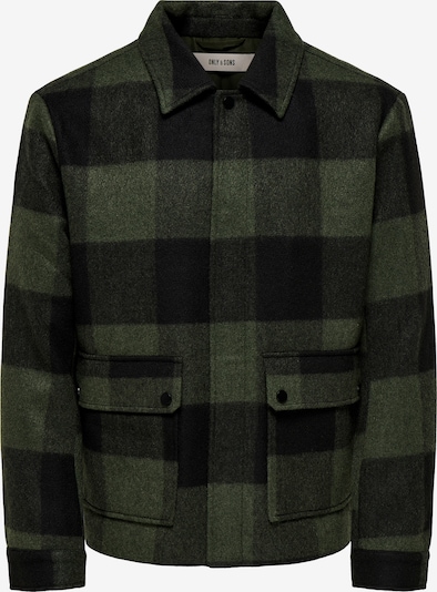 Demisezoninė striukė 'ONSCONNOR' iš Only & Sons, spalva – tamsiai žalia / juoda, Prekių apžvalga