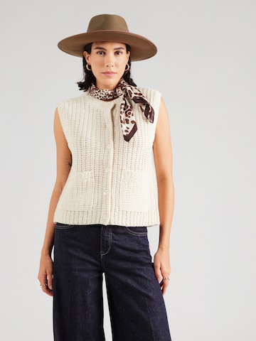 JDY Strikvest 'JDYMABEL' i beige: forside