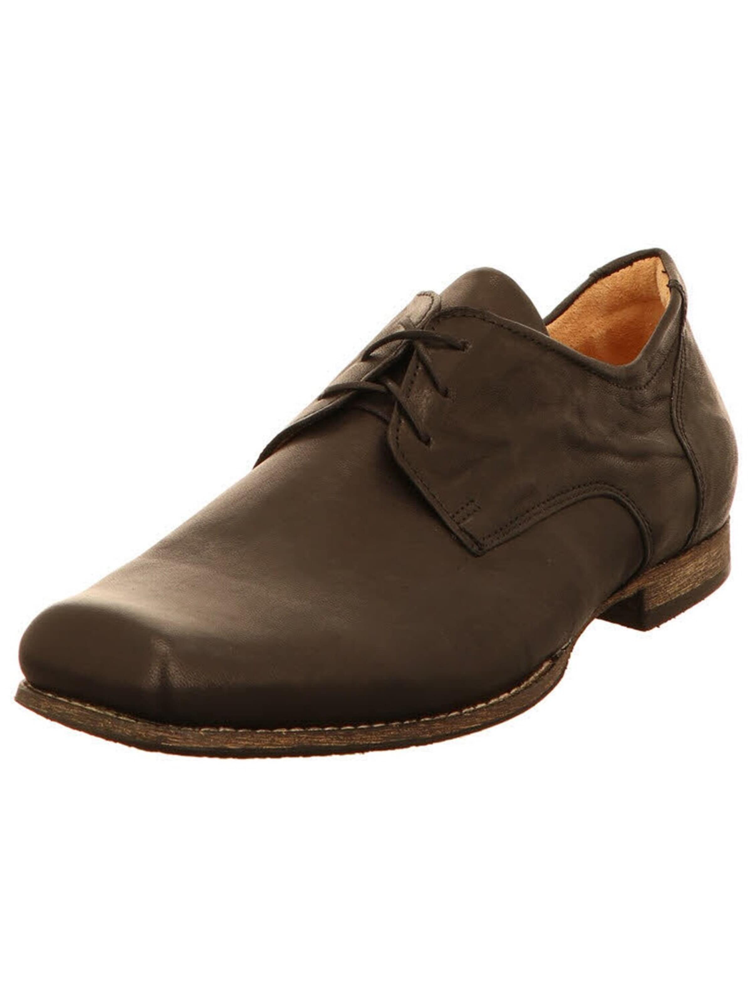 Think Lace-Up Shoes 'Schnürschuh Herren 3-000005-0010 Glattleder in schwarz' in Black: front