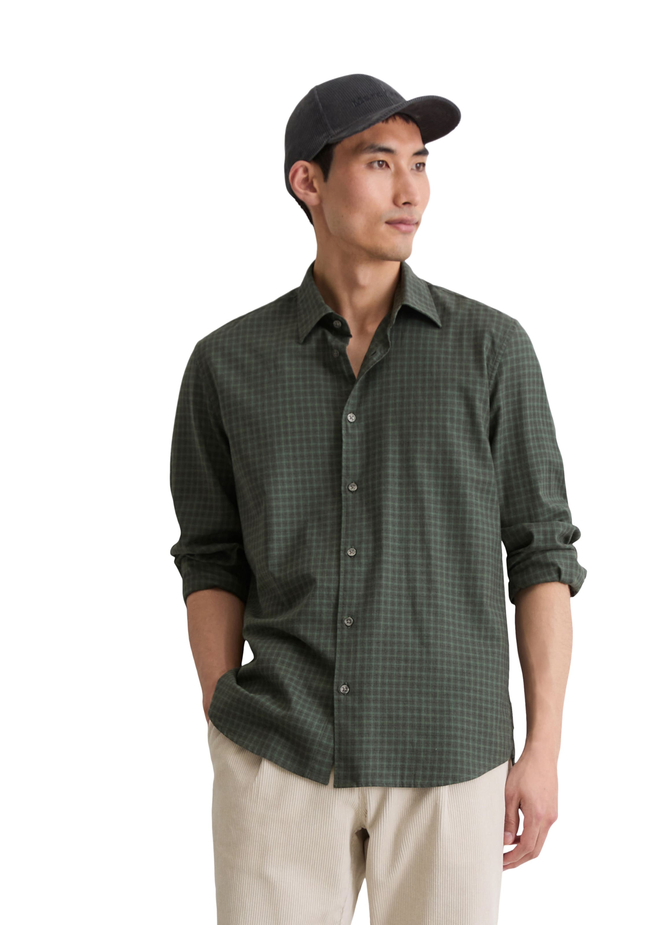 Marc O'Polo Regular fit Button Up Shirt in Green: front