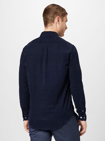 Samsøe Samsøe Regular fit Button Up Shirt 'Liam' in Blue