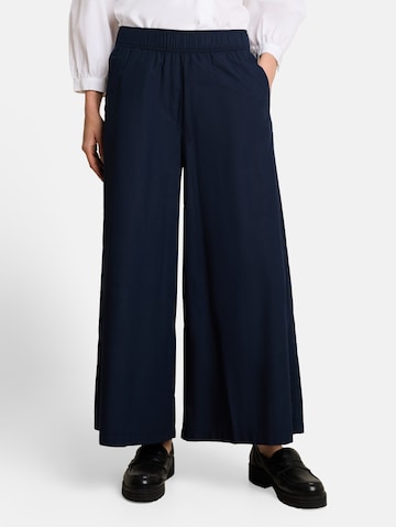 TOM TAILOR Wide leg Broek in Blauw: voorkant