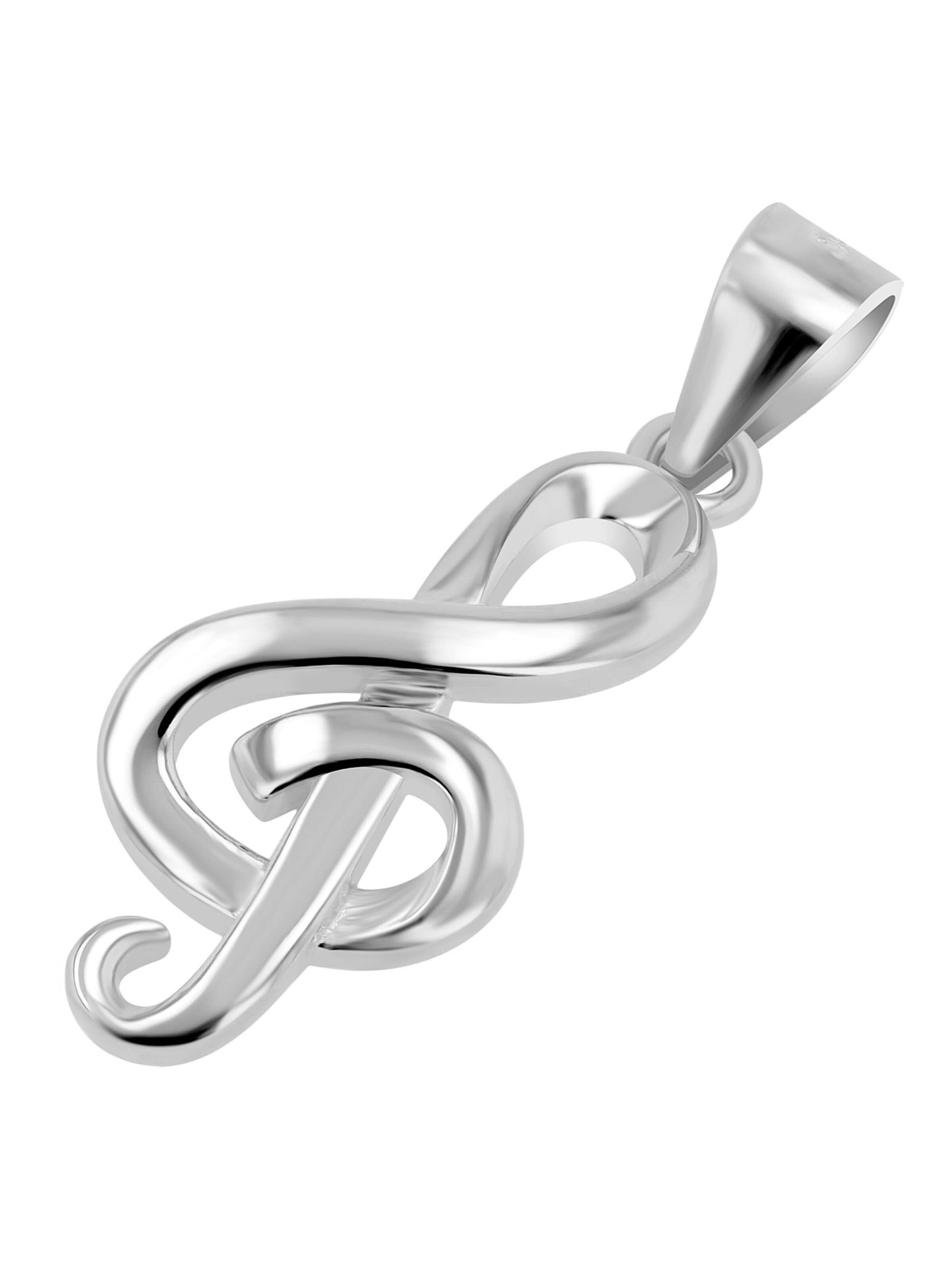 Akzent Pendant '"Liva" aus 925 Sterlingsilber, rhodiniert, langlebig' in Silver: front