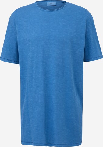 s.Oliver Men Tall Sizes Shirt in Blue: front
