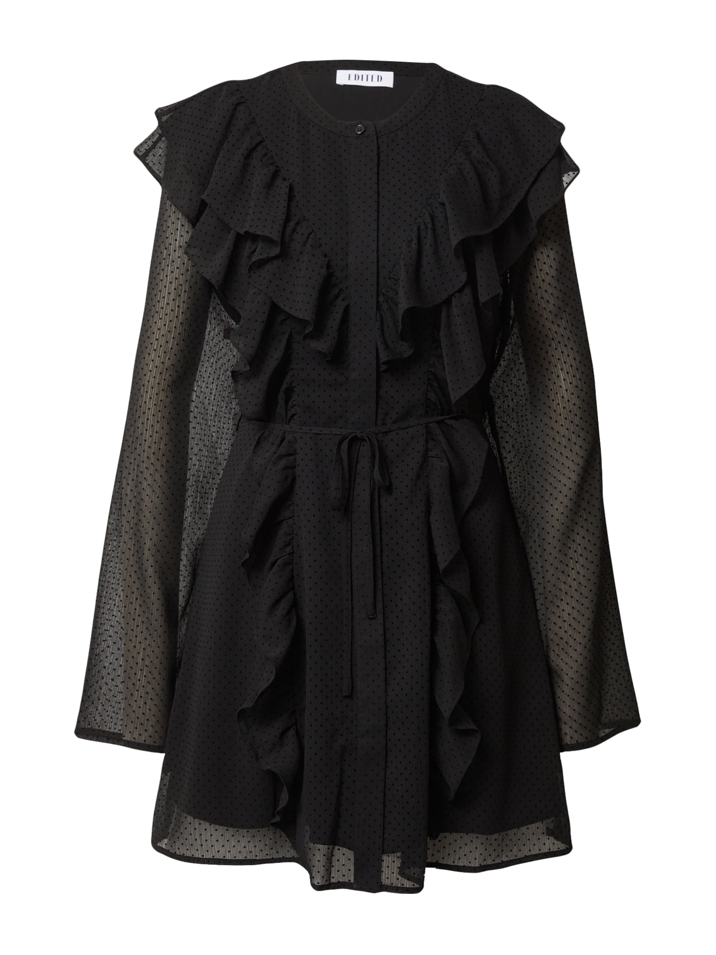 EDITED Šaty 'Kirsten' - Čierna: predná strana