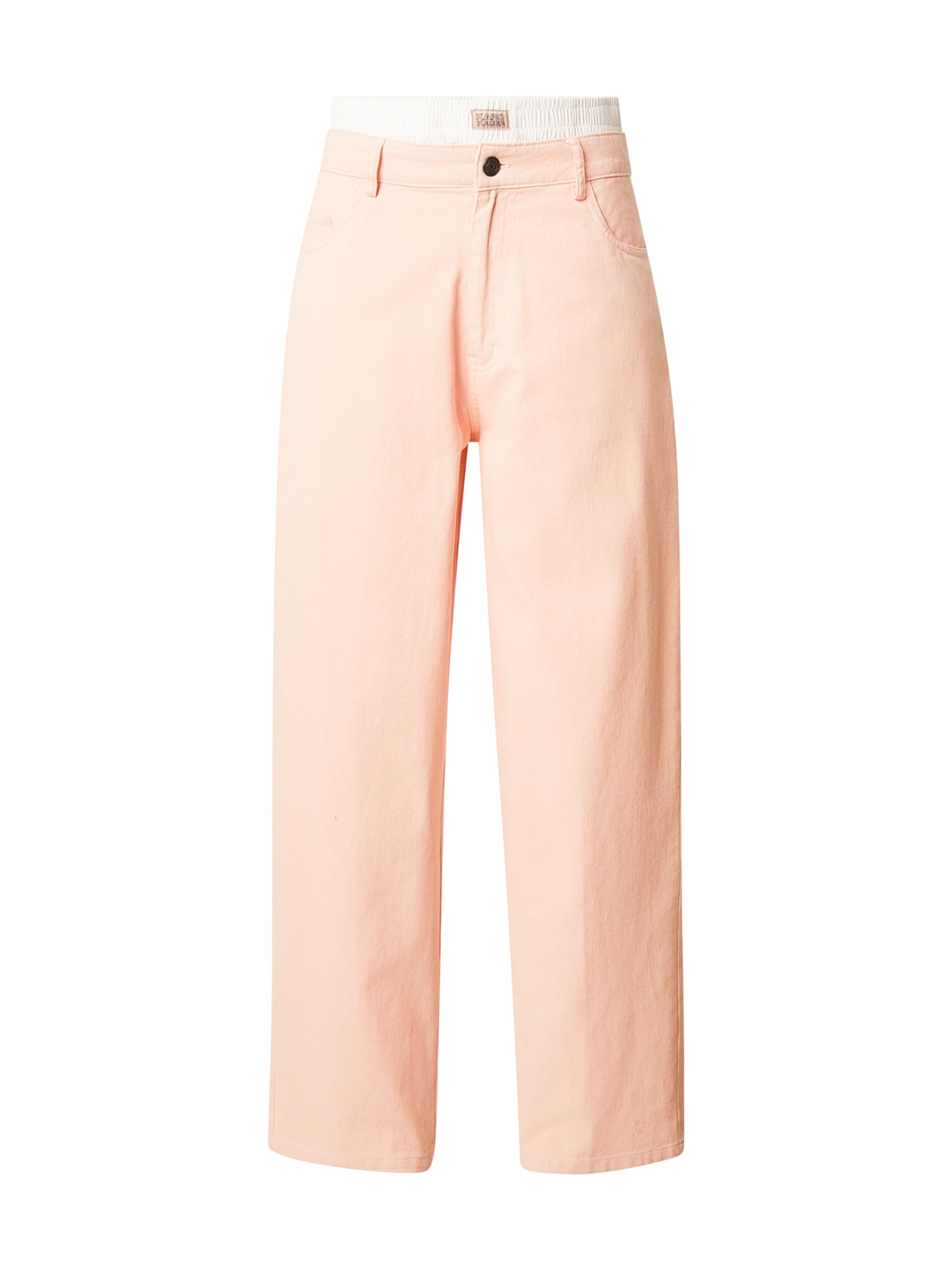 Karo Kauer Avar lõige Teksapüksid, värv roosa: eest vaates