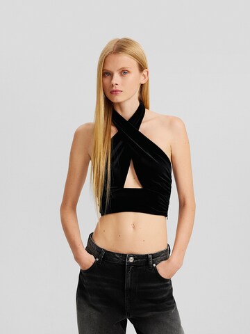 Bershka Blouse in Black: front