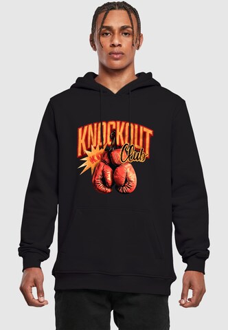 Mister Tee Sweatshirt 'Knockout Club' in Zwart: voorkant