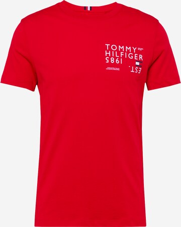 TOMMY HILFIGER Koszulka w kolorze czerwony: przód
